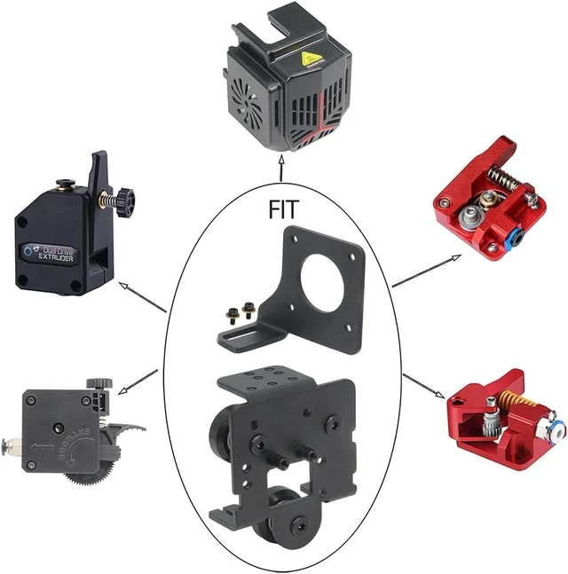 Alt view image 7 of 7 - Ender 3 Neo Direct Drive Upgrade Plate with Dual Gear Extruder & Stepper Motor Only for Ender 3 Neo / Ender 3 Max Neo (Plate+Dual Extruder+Motor Kit)