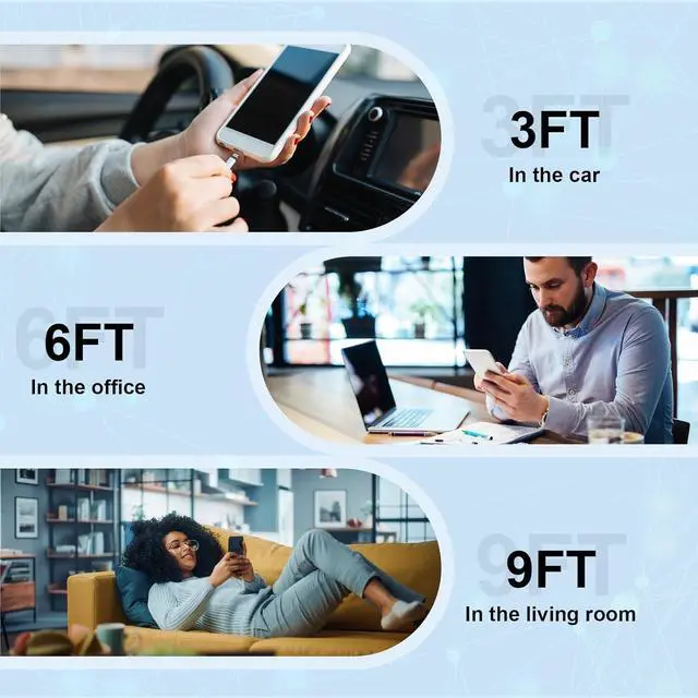 Alt view image 6 of 7 - 6Pack(3/3/6/6/6/9 FT) Original [Apple MFi Certified] iPhone Charger Fast Charging Lightning Cable iPhone Charger Cord Compatible iPhone 14/13/12/11 Pro Max/XS MAX/XR/XS/X/8/7 Plus iPad AirPods