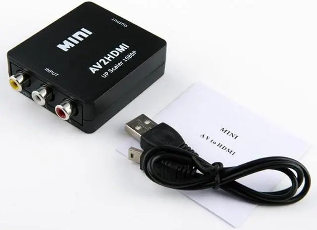 Alt view image 4 of 7 - RCA to HDMI AV to HDMI Converter 1080P 4k Video Audio TV 3 RCA CVBS HDMI with USB Charging Cable