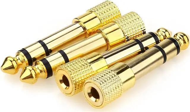 Alt view image 2 of 7 - 4PCS 1/4 to (1/8) 3.5mm Stereo Headphone Adapters for Audio Connector 3.5mm Female to 6.35mm Male Jack Plug Stereo Adapter for Headphone Adapte