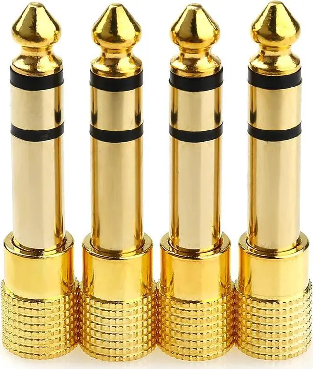Main image of 4PCS 1/4 to (1/8) 3.5mm Stereo Headphone Adapters for Audio Connector 3.5mm Female to 6.35mm Male Jack Plug Stereo Adapter for Headphone Adapte
