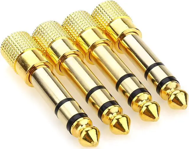 Alt view image 3 of 7 - 4PCS 1/4 to (1/8) 3.5mm Stereo Headphone Adapters for Audio Connector 3.5mm Female to 6.35mm Male Jack Plug Stereo Adapter for Headphone Adapte