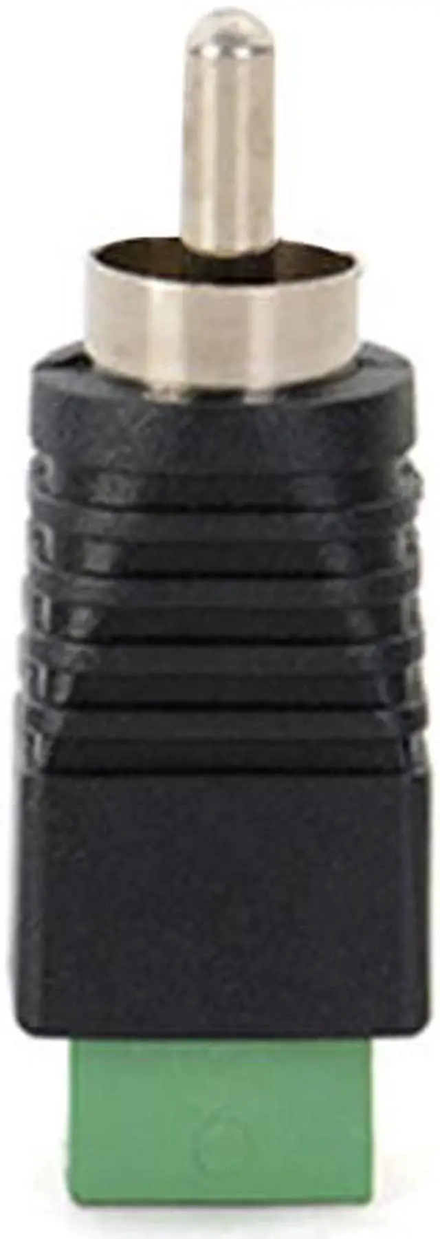 Alt view image 2 of 3 - Phono RCA Male Plug to AV Screw Terminal Audio Video Connector Speaker Wire to RCA Adapter 4-Pack