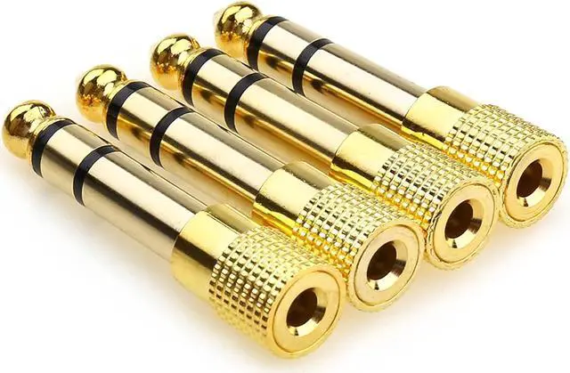 Alt view image 7 of 7 - 4PCS 1/4 to (1/8) 3.5mm Stereo Headphone Adapters for Audio Connector 3.5mm Female to 6.35mm Male Jack Plug Stereo Adapter for Headphone Adapte