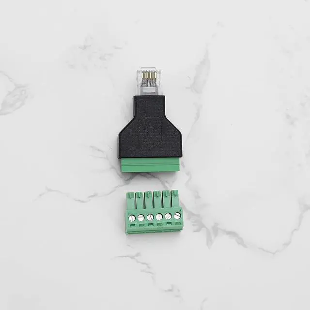 Alt view image 7 of 7 - 2PCS RJ12 Audio Adapter Connector Ethernet RJ12 6P6C Male to 6 Pin Screw Terminals Adapter Connector Home Audio Accessories