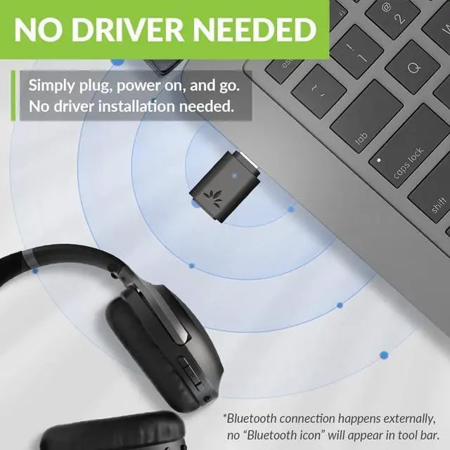 Alt view image 4 of 7 - C81 USB-C Bluetooth Adapter for PS5 - Connect Headphones Wirelessly with aptX Low Latency Support and Included Mini Mic