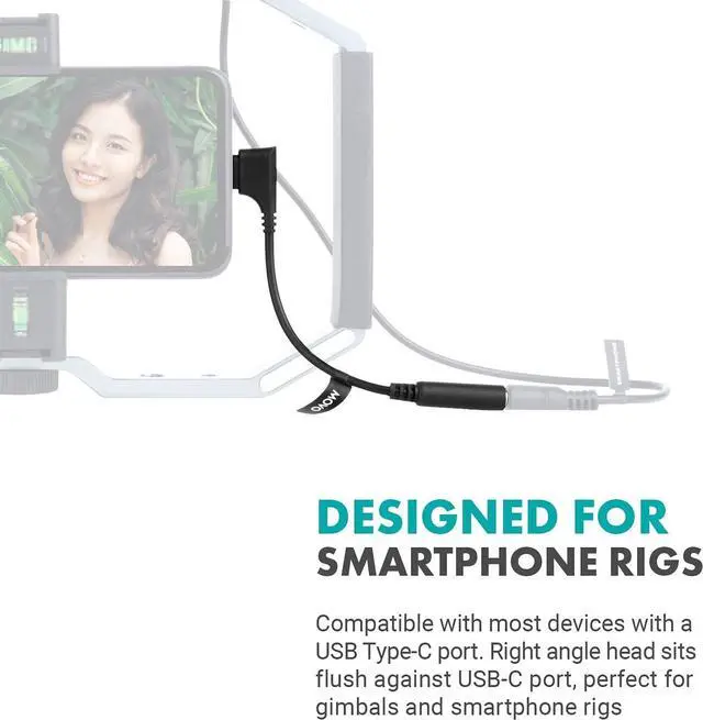 Alt view image 2 of 7 - UCMA-3 USB C to 3.5mm Audio Adapter for Microphones - 4-Pole Aux to USB Type C Pixel and Galaxy Smartphones - Female 3.5mm to USB-C Male Right Angle Head - Type-C USB to 3.5mm Jack Audio Adapter