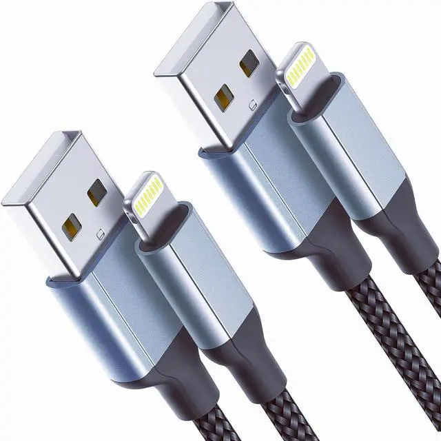 Main image of 2 FT iPhone Charging Cable 2 Pack [MFi Certified] USB to Lightning Cable 2ft for Car Fast Charging Braided Short iPhone Cord Compatible with  iPhone 14/13/12/11Pro/X/XR/8/7/6s/Plus/SE/iPad