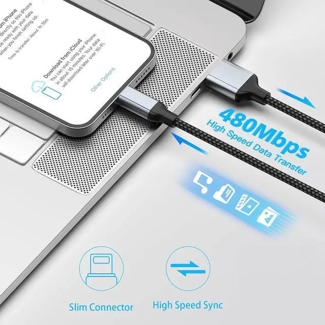 Alt view image 5 of 7 - 2 FT iPhone Charging Cable 2 Pack [MFi Certified] USB to Lightning Cable 2ft for Car Fast Charging Braided Short iPhone Cord Compatible with  iPhone 14/13/12/11Pro/X/XR/8/7/6s/Plus/SE/iPad