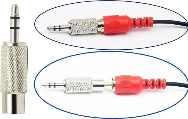 Alt view image 4 of 7 - RCA to 3.5MM Audio Adapter Metal 3.5mm (1/8 Inch) Stereo Plug Male to RCA Female Jack Adaptor Connector(Silver)(2 Packs 3-Pole)