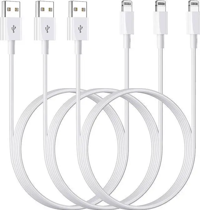 Main image of 3ft 3Pack  MFi Certified iPhone Charger Cord USB to Lightning Cable Fast Charging & Data Sync Compatible with iPhone 14/13/12/11/XR/XS/X/8/7/6/5/SE/iPad