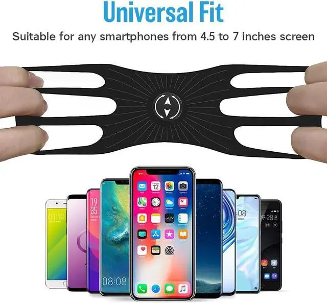 Alt view image 7 of 7 - Bike Phone Mount, 2 Pack Universal Motorcycle Phone Mount 360° Rotatable Adjustable Bike Phone Holder Compatible for iPhone 13/12/11 and More 4.5" to 7" Smartphones