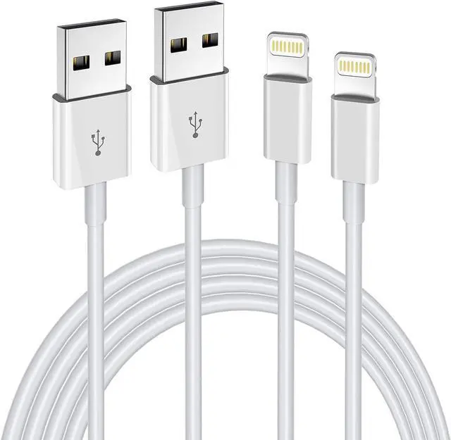 Main image of iPhone Charger Lightning Cable 2 Pack  MFi Certified USB iPhone Fast Chargering Cord Data Sync Transfer for 13/12/11 Pro Max Xs X XR 8 7 6 5 5s iPad iPod More Model Cell Phone Cables