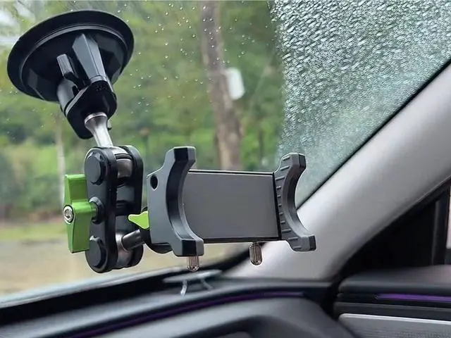 Alt view image 4 of 6 - Universal Ball Head Arm for Phone Suction Cup Phone Holder 360° Rotating Car Phone Holder Mount for Car Dashboard Windshield Vehicle Sunroof Compatible with iPhone & Samsung and Other Mobile Phones