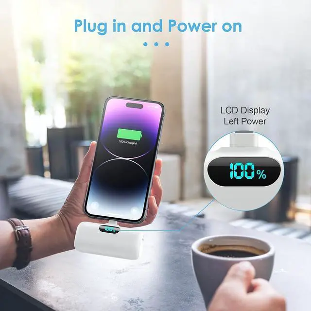 Alt view image 5 of 7 - [2 Pack]Small Portable Charger for iPhone Upgraded 5000mAh PD Fast Charging Power Bank Cute Mini Portable Phone Charger Battery Pack Compatible with iPhone 14/14 Pro Max/13/13 Pro/12 Pro/11/XR/X/8 etc