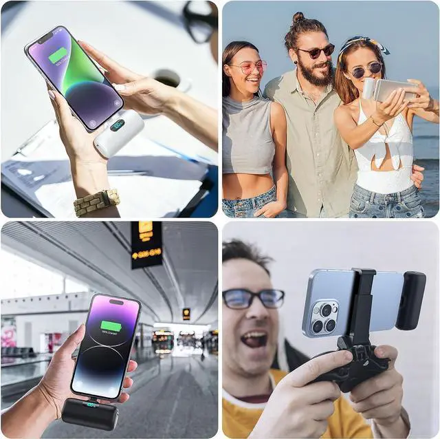 Alt view image 7 of 7 - [2 Pack]Small Portable Charger for iPhone Upgraded 5000mAh PD Fast Charging Power Bank Cute Mini Portable Phone Charger Battery Pack Compatible with iPhone 14/14 Pro Max/13/13 Pro/12 Pro/11/XR/X/8 etc