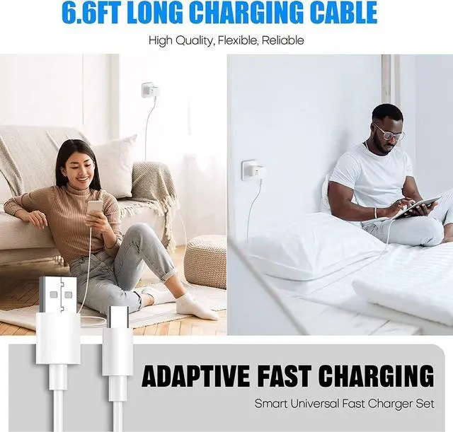 Alt view image 7 of 7 - Samsung Charger Fast Charging Type C Cable 6ft with Android Charger for Samsung Galaxy S10/S10e/S10 Plus/S9/S9 Plus/S8/S8 Plus/Note 20/Note 10/Note 9/Note 8/S20 S21 S22 S23 Ultra/A32/A50/A51/A52/A53