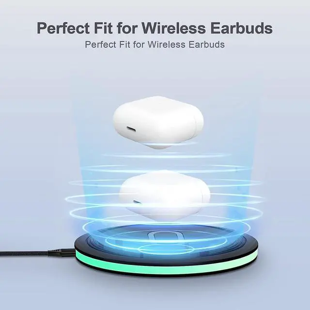 Alt view image 3 of 6 - 15W Samsung Wireless Charger Pad Fast Charging Station for Samsung Galaxy Z Flip 6/5/4,Z Fold 5/4,S25 Ultra/S24 FE/S23/S22,Fast Wireless Charging Mat Black with Adapter for Google Pixel 9/8,iPhone 16
