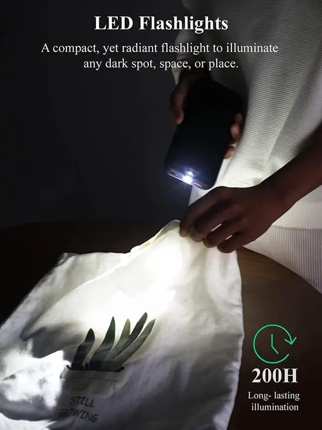 Alt view image 6 of 7 - Power-Bank-Solar-Portable-Charger - 40000mAh Power Bank Large Capacity Built in 3 Output and 1 Input Cables and Flashlight 5V3.1A Fast Charger Compatible with All Smart Phones and Devices