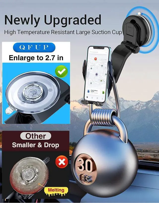 Alt view image 2 of 7 - Wireless Car Charger Mount, Fast Charging Auto Clamping 15W Intelligent Dual Control Induction Car Phone Holder Mount Wireless Charging Compatible with All iPhone Android Smartphone