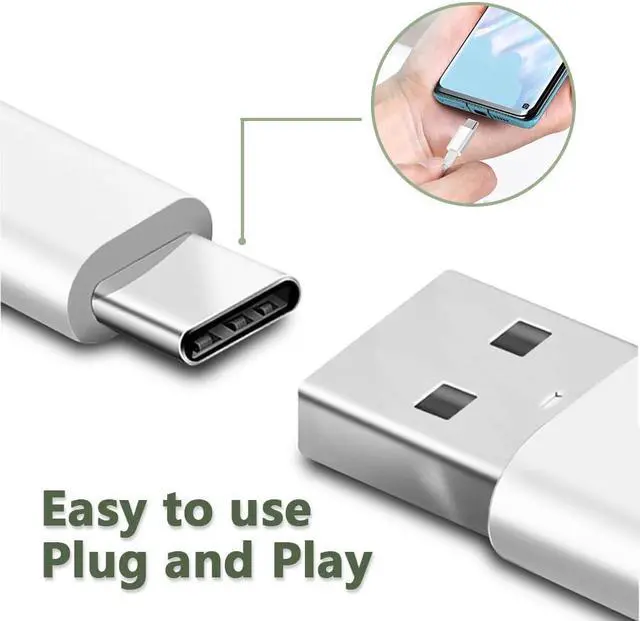 Alt view image 4 of 6 - 10ft USB C Cable - USB C Charger Cable - USB Type C Cable - for iPad Pro 12.9/11 2018 Galaxy Ultra S20+S10 S9 S8 Note 10 8 Tab S4 MacBook Air Google Pixel 3a XL Long Type C Charger Cord Fast Charging