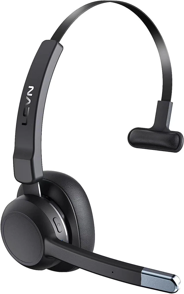 Main image of Trucker Headset, Trucker Bluetooth Headset with Noise Cancelling Microphone & Mute Button, Bluetooth Headsets V5.2 Multipoint for Work from Home/Cell Phone/Computer/Zoom/Teams/Truck Driver