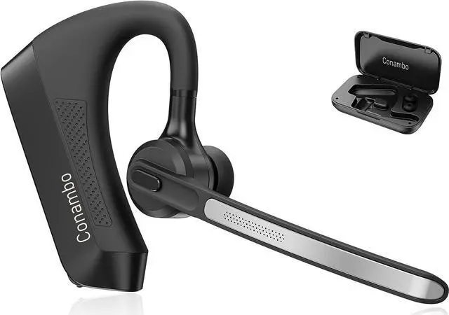 Main image of K21 Bluetooth Headset V5.1 Bluetooth Earpiece with CVC 8.0 Dual Mic Noise Cancelling Wireless Headset 12Hrs Talking Time Handsfree Headset for iOS Android Cell Phone Trucker Office
