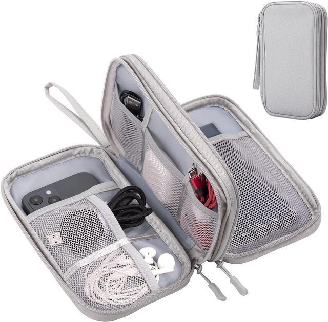 Electronics Organizer Bag, Double Layer Cable Storage Case