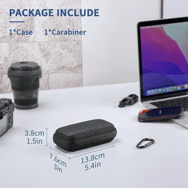 Alt view image 4 of 7 - Hard Case for SanDisk Extreme Pro/SanDisk Extreme Portable External SSD 500GB 1TB 2TB Travel Case Protective Cover Storage Bag (Grey)