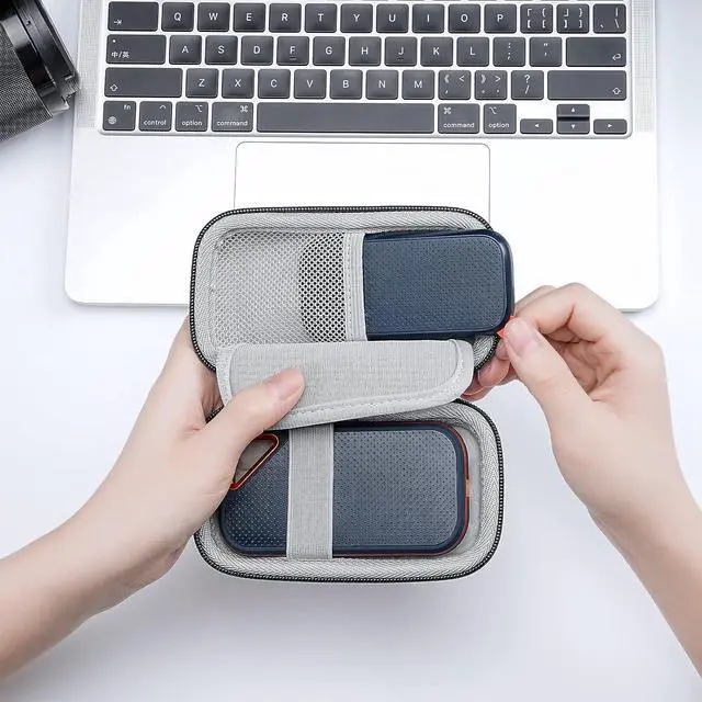 Alt view image 6 of 7 - Hard Case for SanDisk Extreme Pro/SanDisk Extreme Portable External SSD 500GB 1TB 2TB Travel Case Protective Cover Storage Bag (Grey)