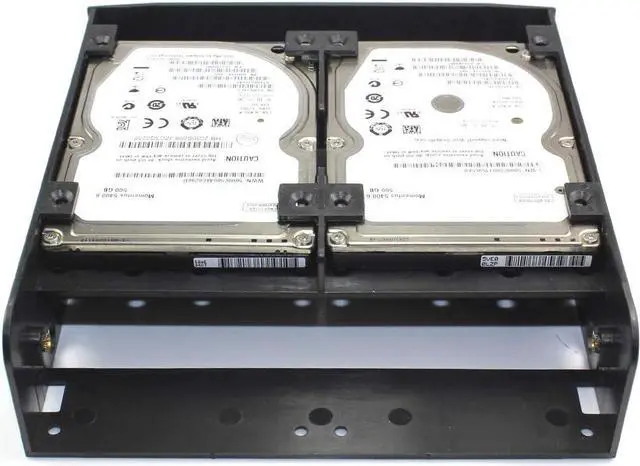 Alt view image 2 of 7 - Drive Bay Adapter 2.5 / 3.5 HDD/SSD to 5.25 Floppy Drive Bay 5.25 Bay Mounting Bracket Kit Internal Hard Disk Drive Mounting Kit with Screws