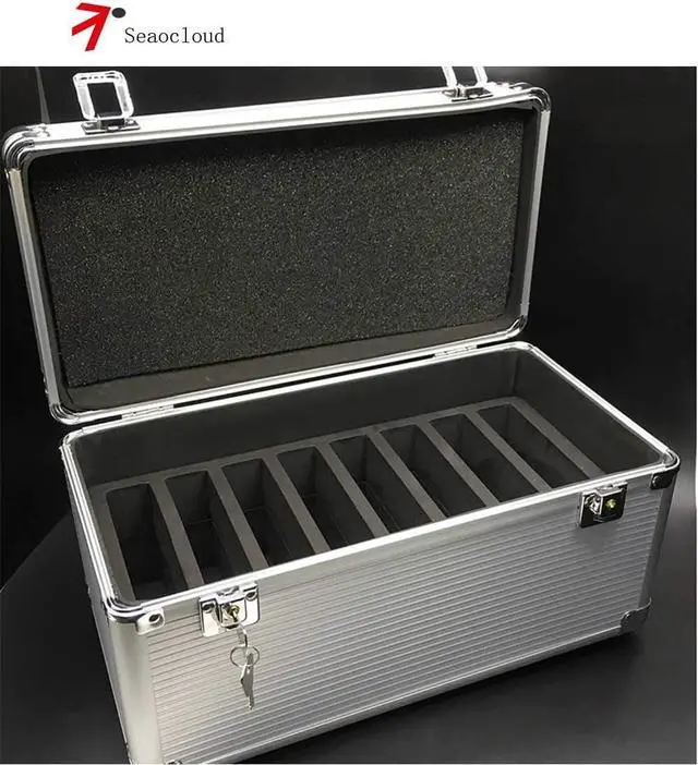 Alt view image 2 of 7 - Hard Drive Case 10-Bay Protection HDD Storage Box Suitcase fit for 3.5 HDD