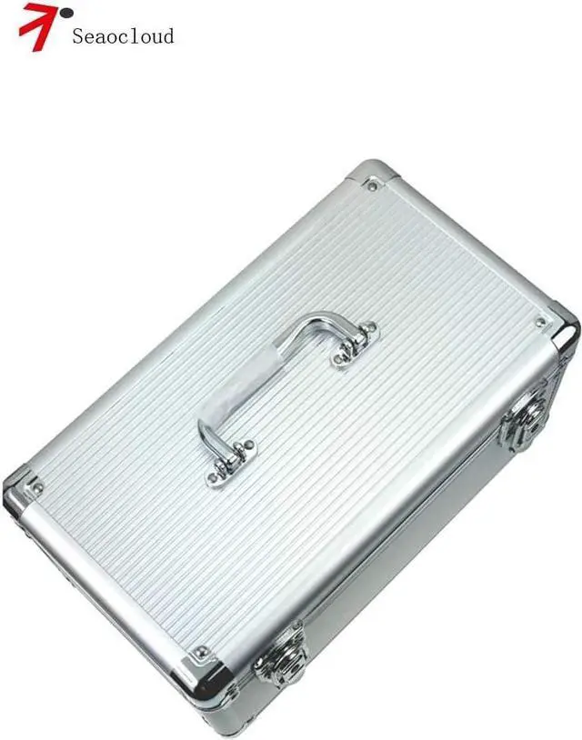 Alt view image 7 of 7 - Hard Drive Case 10-Bay Protection HDD Storage Box Suitcase fit for 3.5 HDD