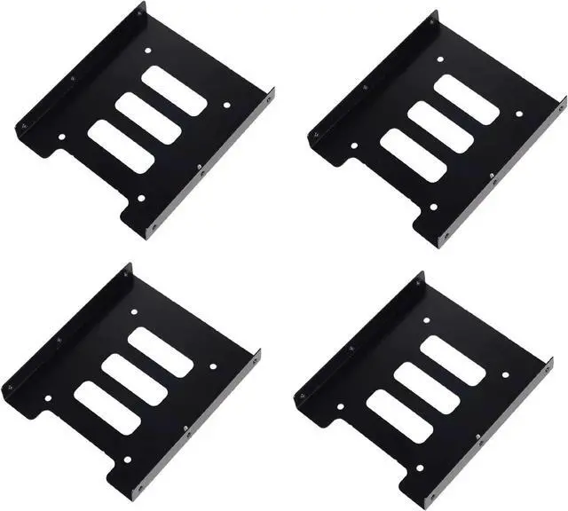 Main image of 2.5 to 3.5 Hard Drive Adapter SSD Bracket 2.5 to 3.5 Adapter Metal Hard Drive Tray with Mount Screws SSD Mounting Bracket Universal Hard Drive Bracket 4 Pack