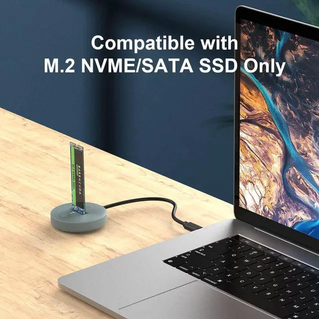 Alt view image 3 of 7 - SATA M.2 SSD Duplicator, SATA M.2 to Type C Hard Drive Docking Station, for B+M Key M.2 SSD, Support Offline Clone Copy Function. (H016S)