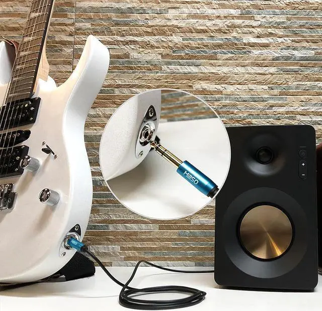 Alt view image 3 of 7 - 1/4 to 3.5mm Headphone Adapter TRS 6.35mm 1/4 Male to 3.5mm 1/8 Female Stereo Jack Audio Adapter for Amplifiers Guitar Keyboard Piano Home Theater Mixing Console Headphones - 12inch/30CM