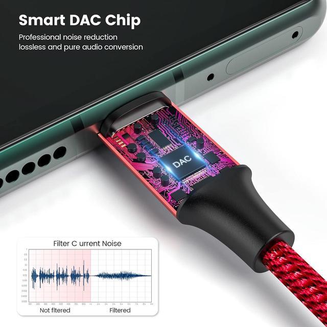 Alt view image 3 of 6 - USB C to 3.5mm Audio Adapter USB C Headphone Adapter for Samsung Galaxy S23 S22 S21 S20 Ultra Note 20 10 S10 S9 Plus Pixel 7 6 5 4 3 2 XL ipad Pro and More