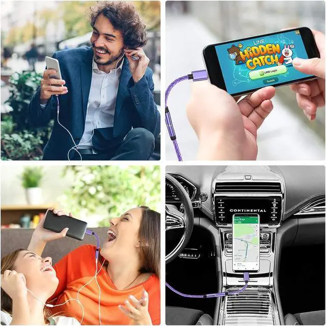 Alt view image 5 of 7 - 2-Pack USB C to 3.5mm Audio Adapter Female Type C to Headphone Android Aux Jack Dongle Cable Braided Cord for Samsung Galaxy A54 A14 A13 A03s A34 S23 S22 Ultra S21 Google Pixel 7pro 7 6a 6 iPad Pro