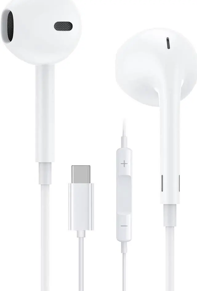 Main image of USB C Headphones Wired Type-C Earbuds for Samsung Galaxy Wired Earphones Noise Isolation Deep Bass Stereo Sound Headset with Mic Volume Control Headphones for for iPad Pro Air Mini Google OnePlus