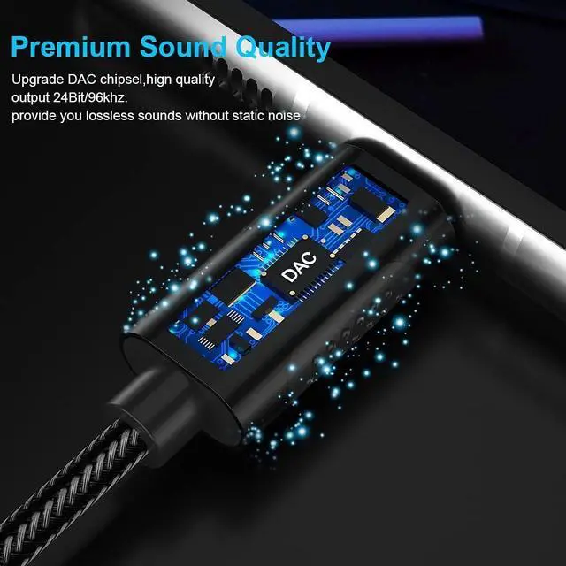 Alt view image 2 of 7 - USB Type C to 3.5mm Audio Jack Headphone Adapter for Samsung S22 S21 S20 FE Galaxy Z Flip 3 Fold Note 20 Stereo Dongle USBC Aux Cable Cord for iPad Mini Air Pro OnePlus 9 8T Google Pixel 6 5