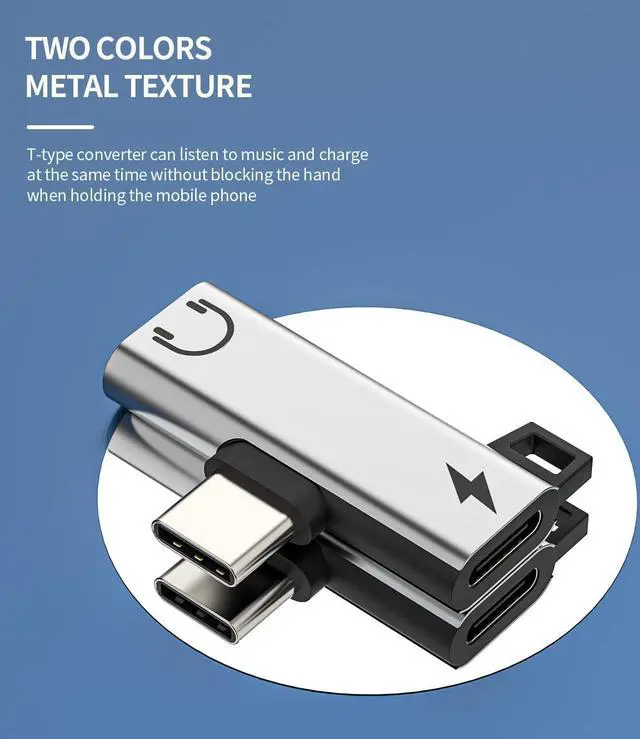 Alt view image 4 of 7 - Dual USB C Headphone Adapter Dongle(2in1)DAC Type-c Jack Cable Charger Aux Audio Splitter for Compatible for Samsung Galaxy S21 S22 Note10 Z Flip Ipad Pro Air4 LG Google Pixel Charge Cord Accessories