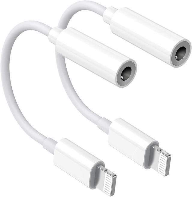 iPhone Headphone Adapter 2 Pack Lightning to 3.5 mm Earphones