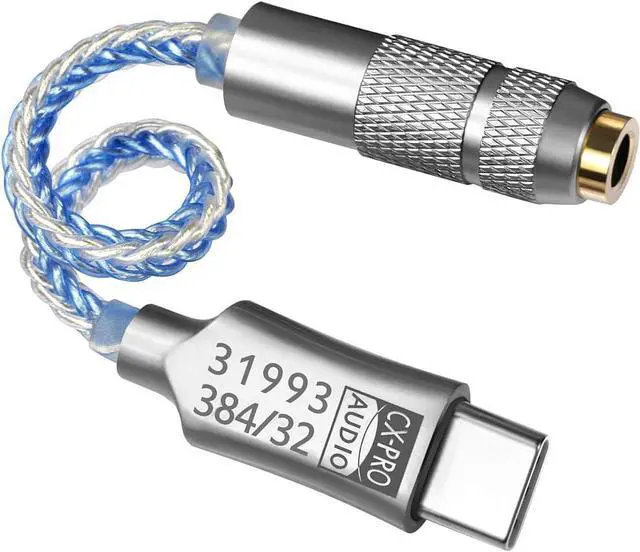 Alt view image 5 of 7 - USB C to 3.5mm Adapter CX31993 Earbuds CX-PRO DAC Headphone Amp with 3.5mm Output SNR128dB PCM 32b/384kHz for Android Windows Phone Call and Line Control