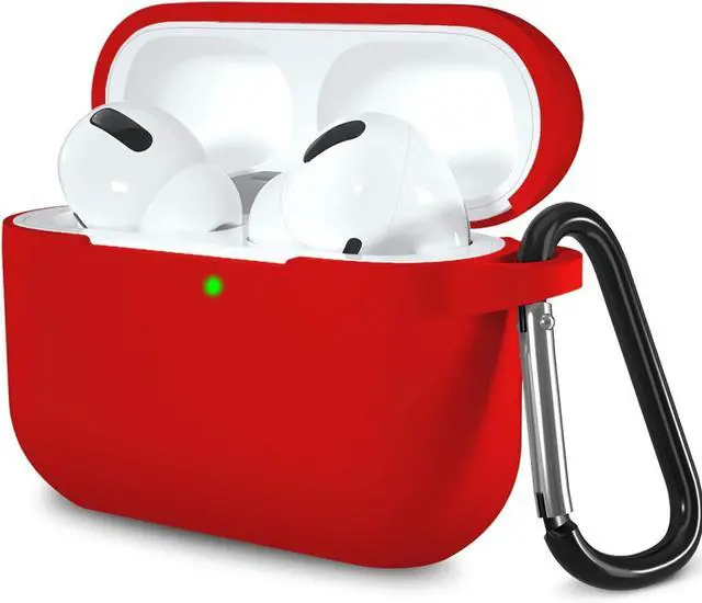 Main image of Lerobo for AirPods Pro 2nd/1st Case with Keychain, Red | Soft Silicone Protective Cover Compatible with Apple AirPod Pro Case for Women Men, Scratchproof, Shockproof, Dustproof