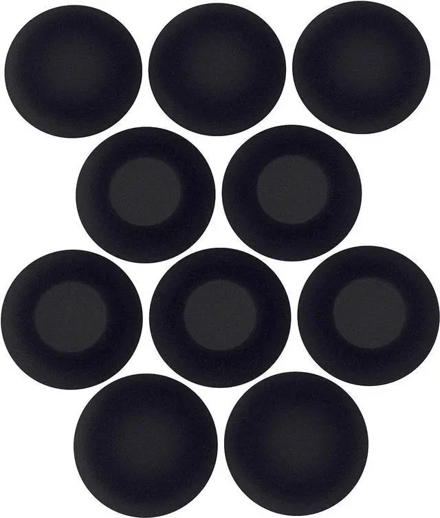 Alt view image 2 of 5 - Ear Cushions Ultra Soft Foam Cover 60mm - 2.4 inch Replacement for Most Standard Size Office Telephone Headsets Headphones Earphones Earbuds (Black) 10 Pack