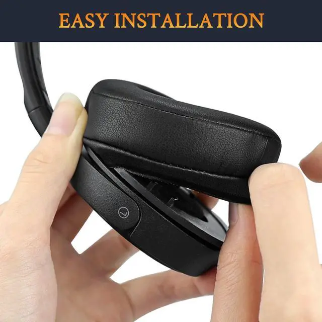 Alt view image 6 of 7 - Earpads Replacement for JBL Tune 450BT/Tune 460BT/Tune 500BT/Tune 510BT/Tune 520BT/JR 300BT/JR 310BT/E40BT Ear Pads Cushions with Soft Protein Leather - Black
