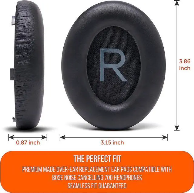 Alt view image 5 of 7 - Wicked Cushions Upgraded Replacement Ear Pads for  700 Noise Cancelling Headphones (NC700) - Softer PU Leather Luxurious Memory Foam Added Thickness Extra Durable Ear Cushions | (Black)