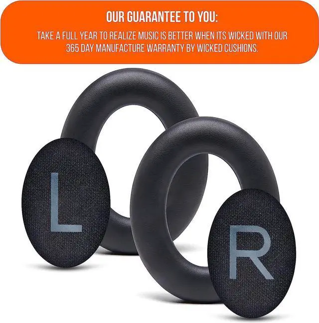 Alt view image 6 of 7 - Wicked Cushions Upgraded Replacement Ear Pads for  700 Noise Cancelling Headphones (NC700) - Softer PU Leather Luxurious Memory Foam Added Thickness Extra Durable Ear Cushions | (Black)