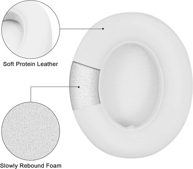 Alt view image 4 of 7 - Replacement Ear Pads Cushions Compatible with Studio 3.0/2.0 Headphone Ear Covers with High Density Memory Foam Soft Leather Adaptive Noise Cancelling Headphones Replacement Earpads