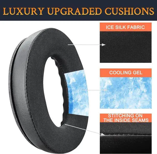 Alt view image 4 of 7 - Cooling-Gel Earpads Cushions for  Headphones Replacement Ear Pads for  QuietComfort 15 QC15 QC25 QC2 QC35/Ae2 Ae2i Ae2w/SoundTrue & SoundLink Around-Ear & Around-Ear II - Blue&Black